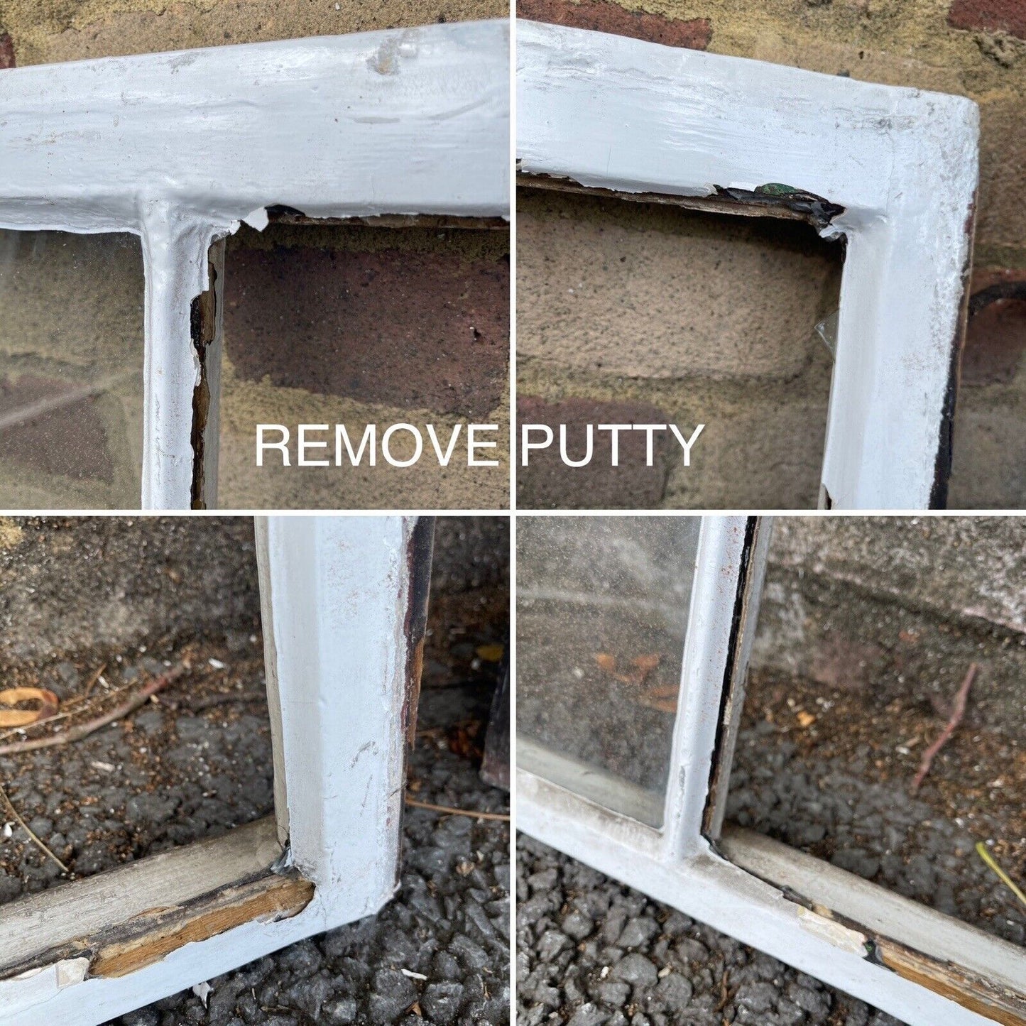 Three Reclaimed Edwardian 3 Panel Wooden Panel Sash Window 1010 x 450 1010 x 470