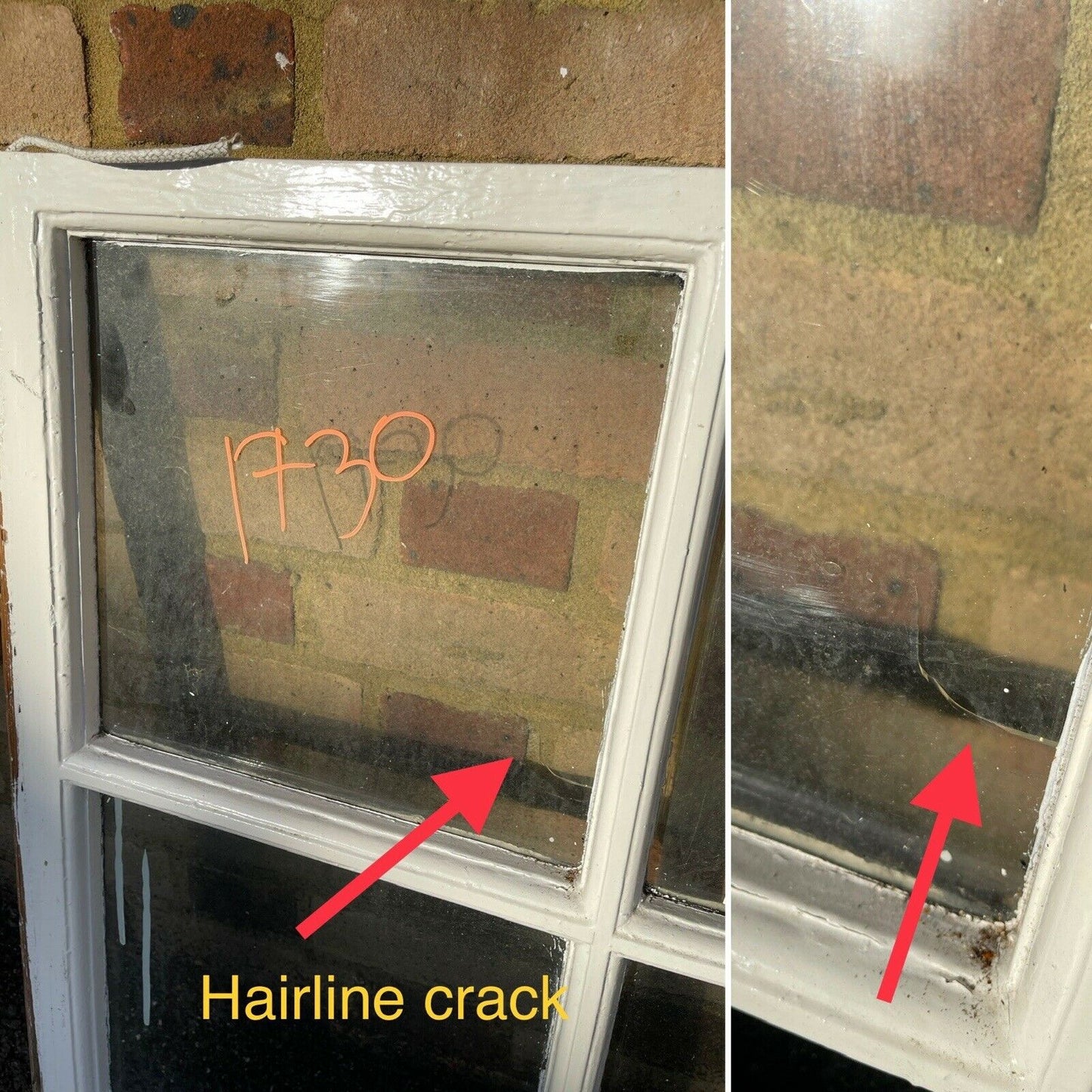 Pair Of Reclaimed Old Georgian Wooden Panel Top Bottom Sash Windows