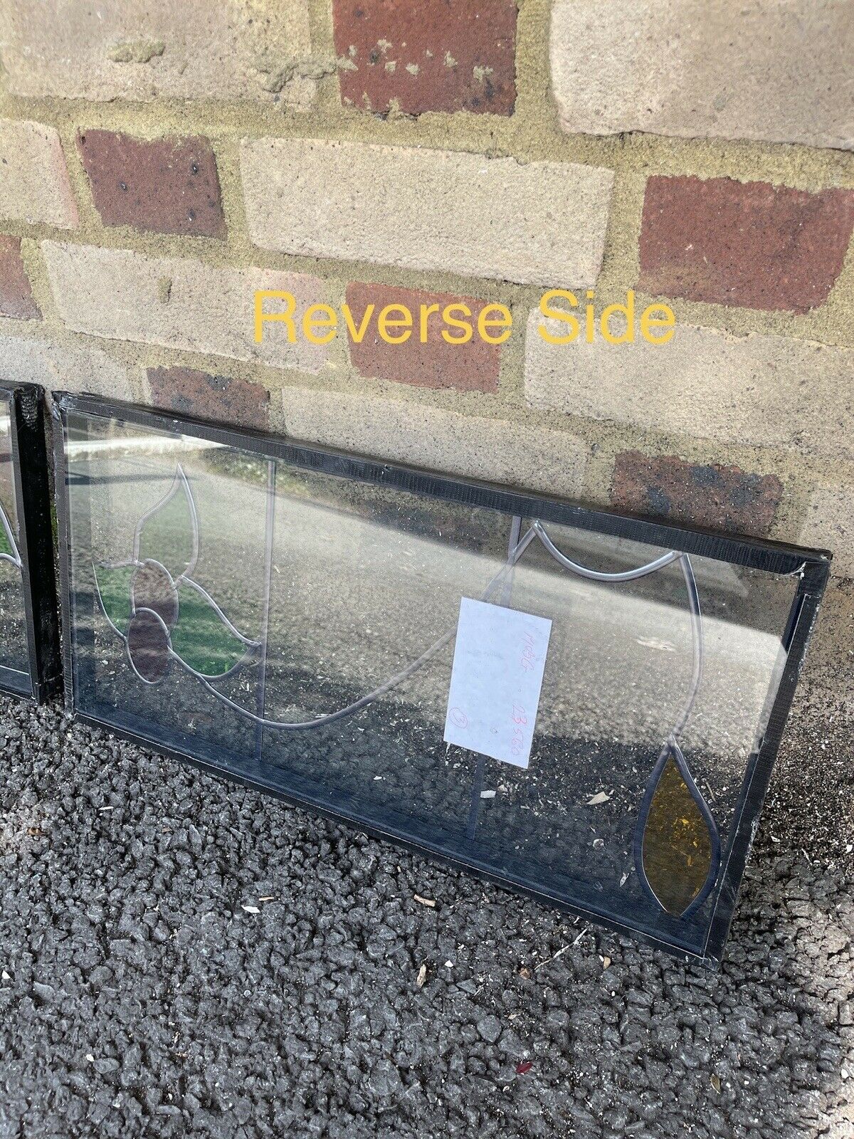 Job Lot Of Three Leaded Light Double Glazed Floral Stained Glass Panels