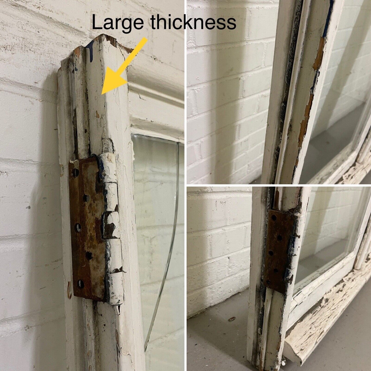 Reclaimed French Single Panel Glass Wooden Windows Double Doors 1965 x 1184mm