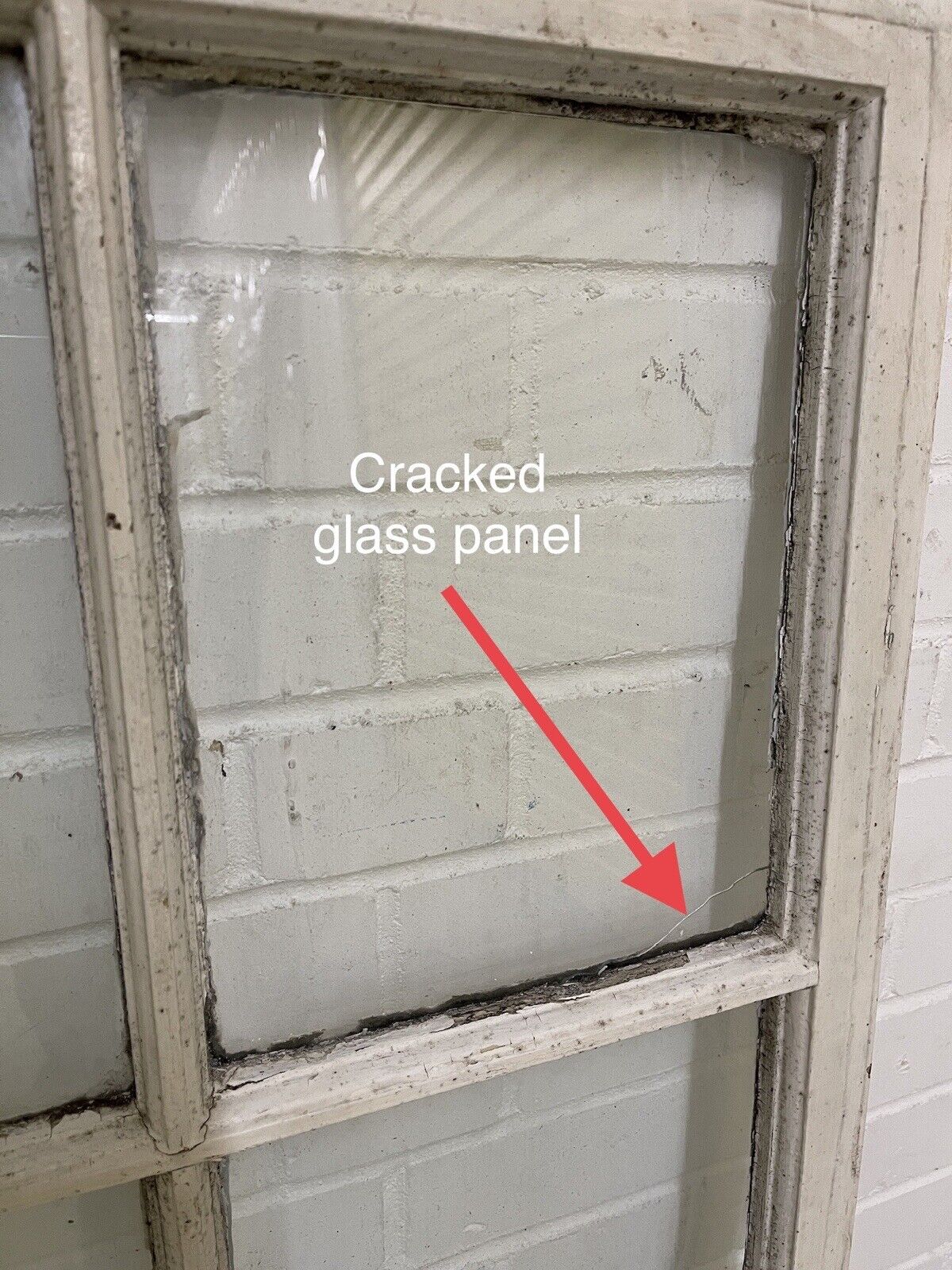 Reclaimed Old Georgian 6 Panel Wooden Window 575 x 1095mm