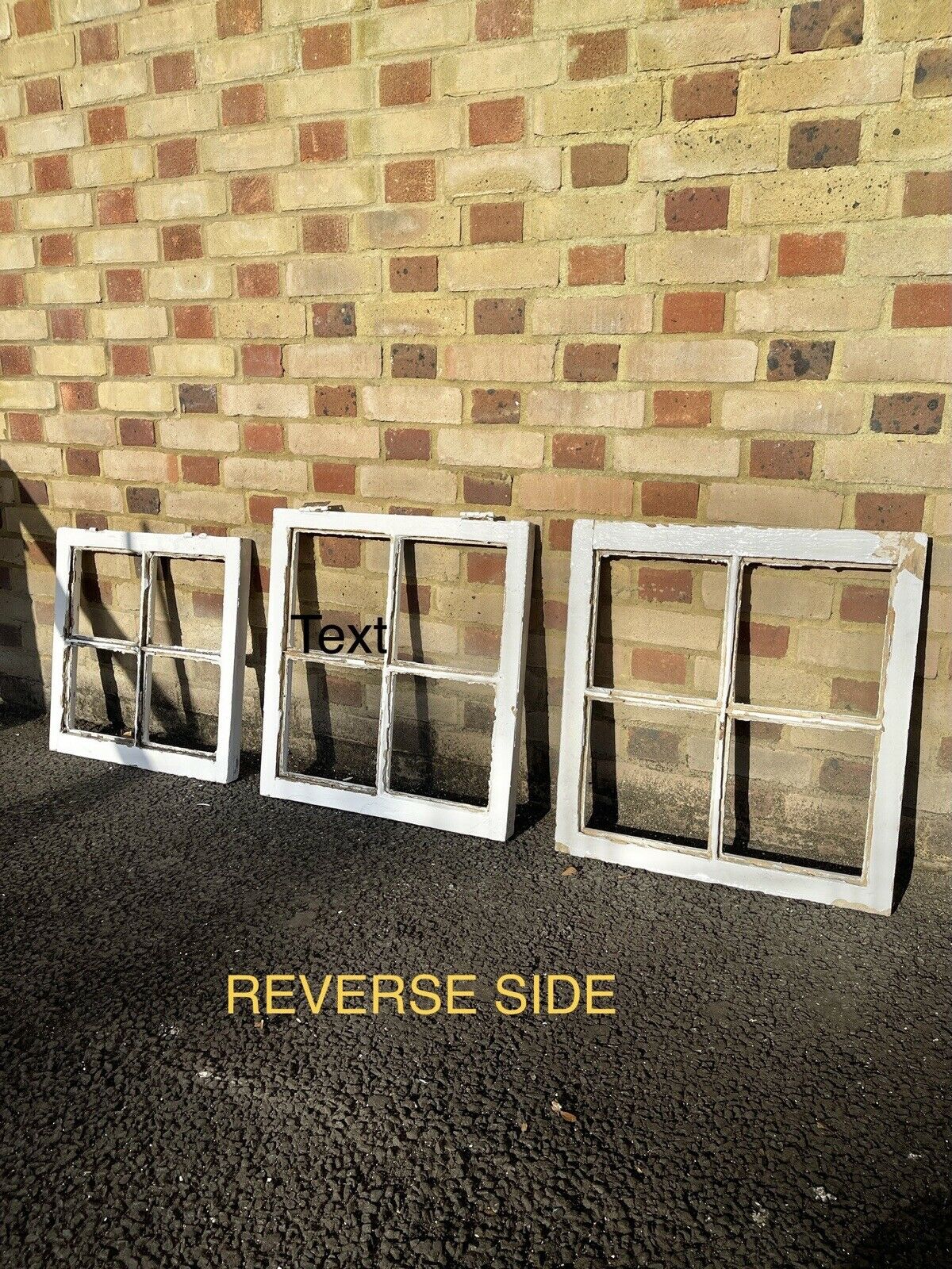 Job Lot Of Reclaimed Georgian 4 Panel Wooden Window NO GLASS Within Panels