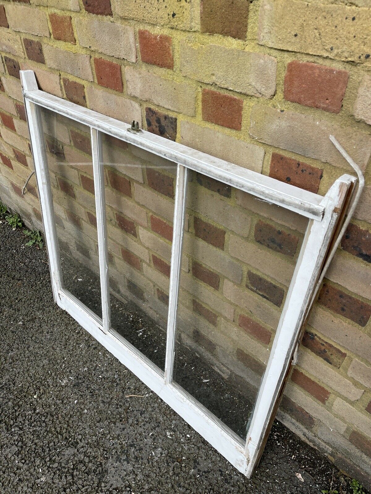Reclaimed Old Victorian Edwardian Wooden Three Panel Sash Window