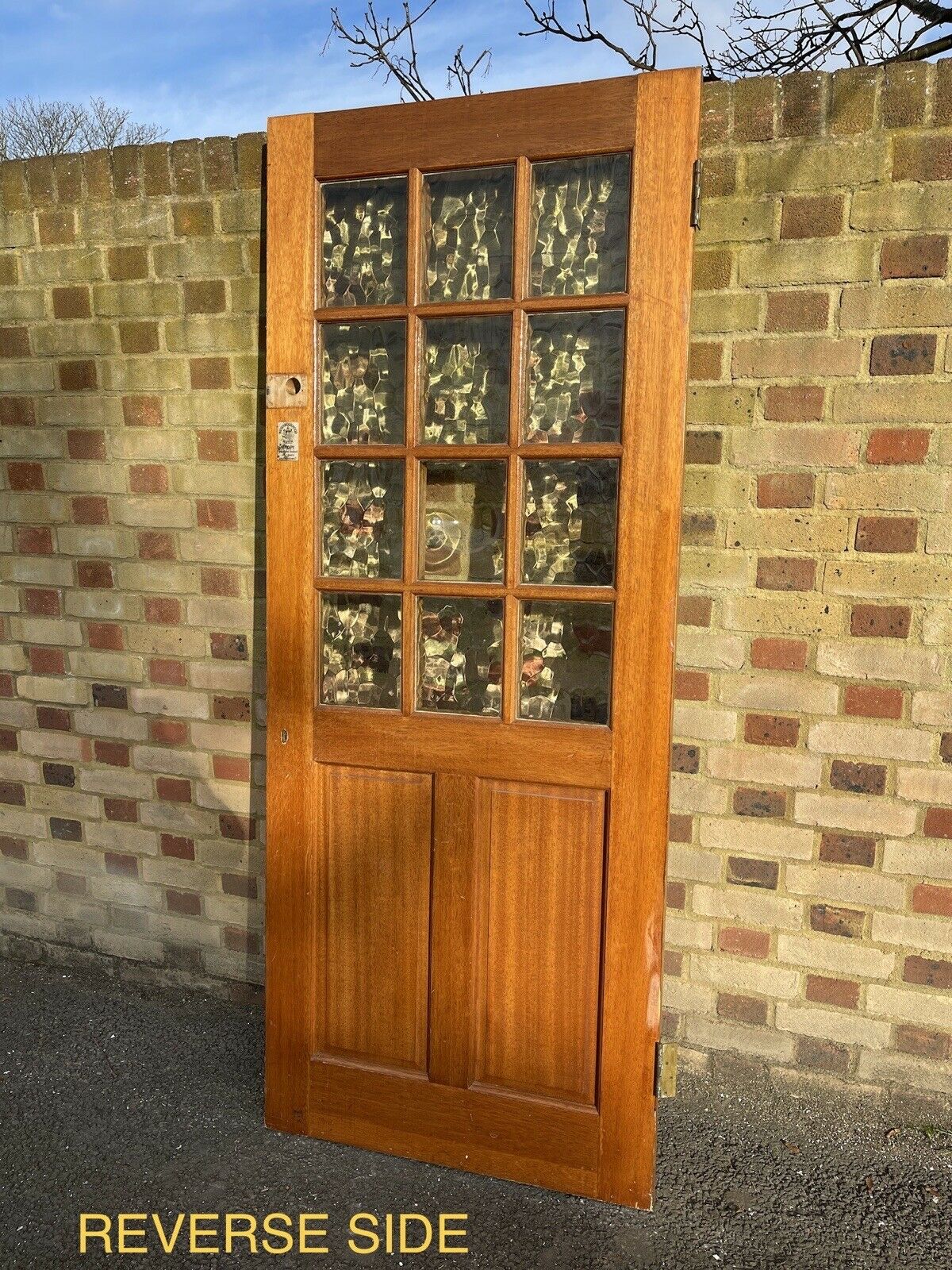 Reclaimed Wooden Panel External Front Door Crafted Bow Design 2035 x 814mm