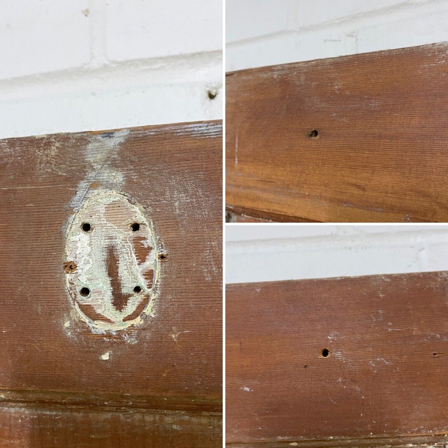 Original Vintage Reclaimed Edwardian Pine Internal  panel Door 1955 x 760mm