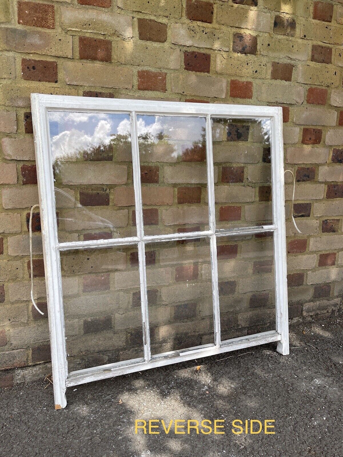Reclaimed Old Georgian 6 Panel Wooden Window 965 x 890mm