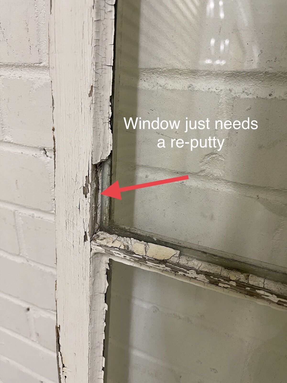 Reclaimed Old Georgian 6 Panel Wooden Window 580 x 1100mm