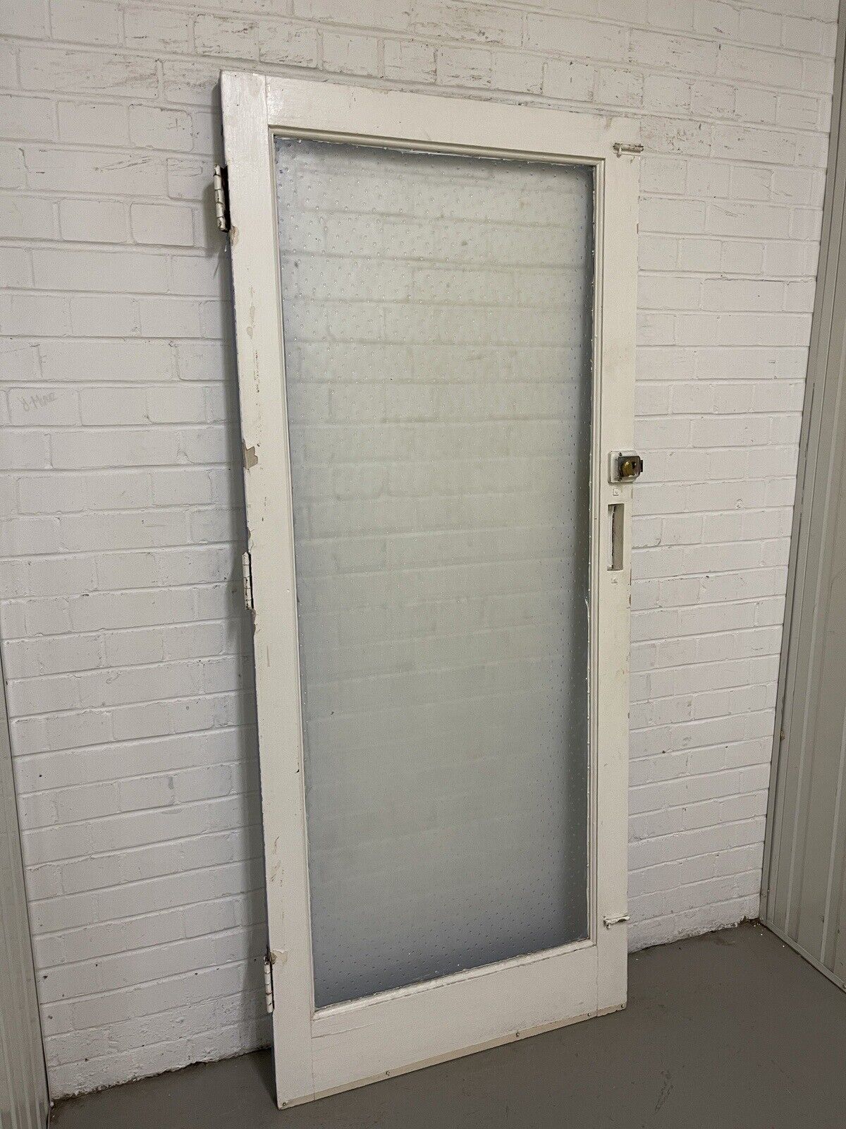 Reclaimed Polka Dot Raised 50s 60s 70s Glass External Door 1963 x 830mm