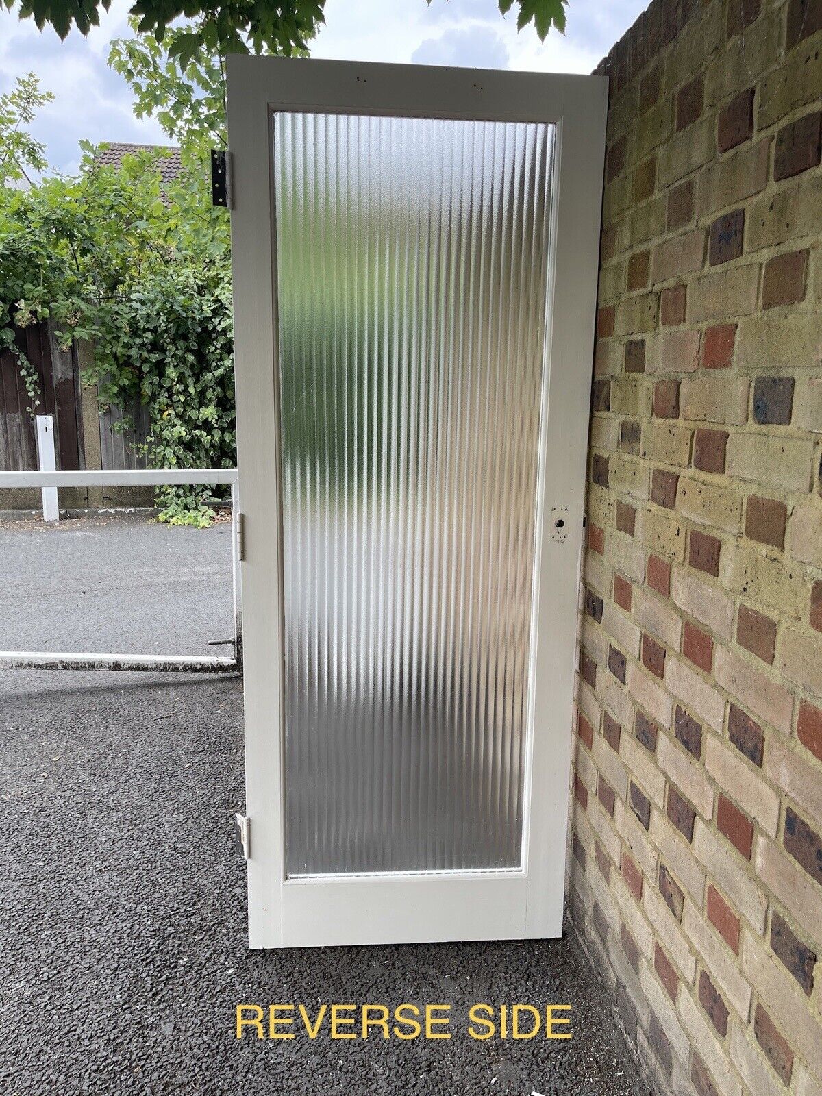 Reclaimed Reeded Glass Internal Or External Door 1960 x 775mm