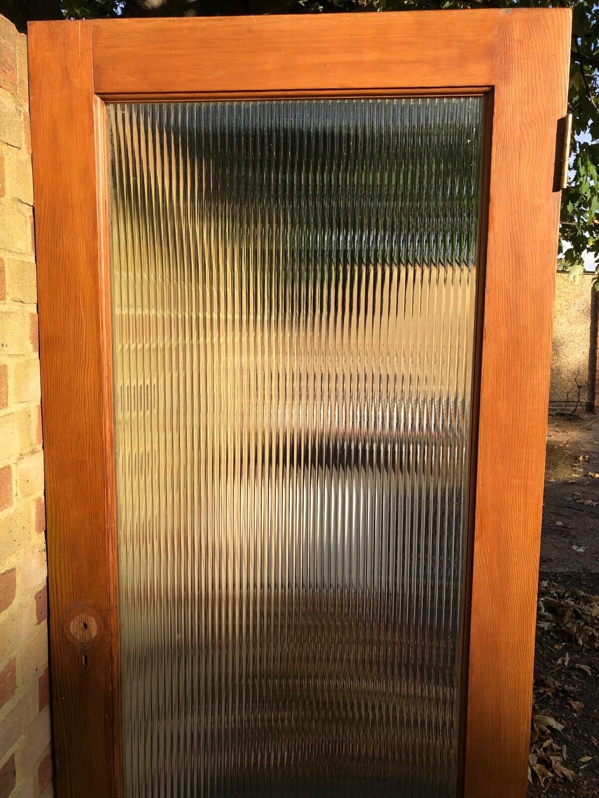 Reclaimed Reeded Glass Internal Or External Door 2020 x 813mm