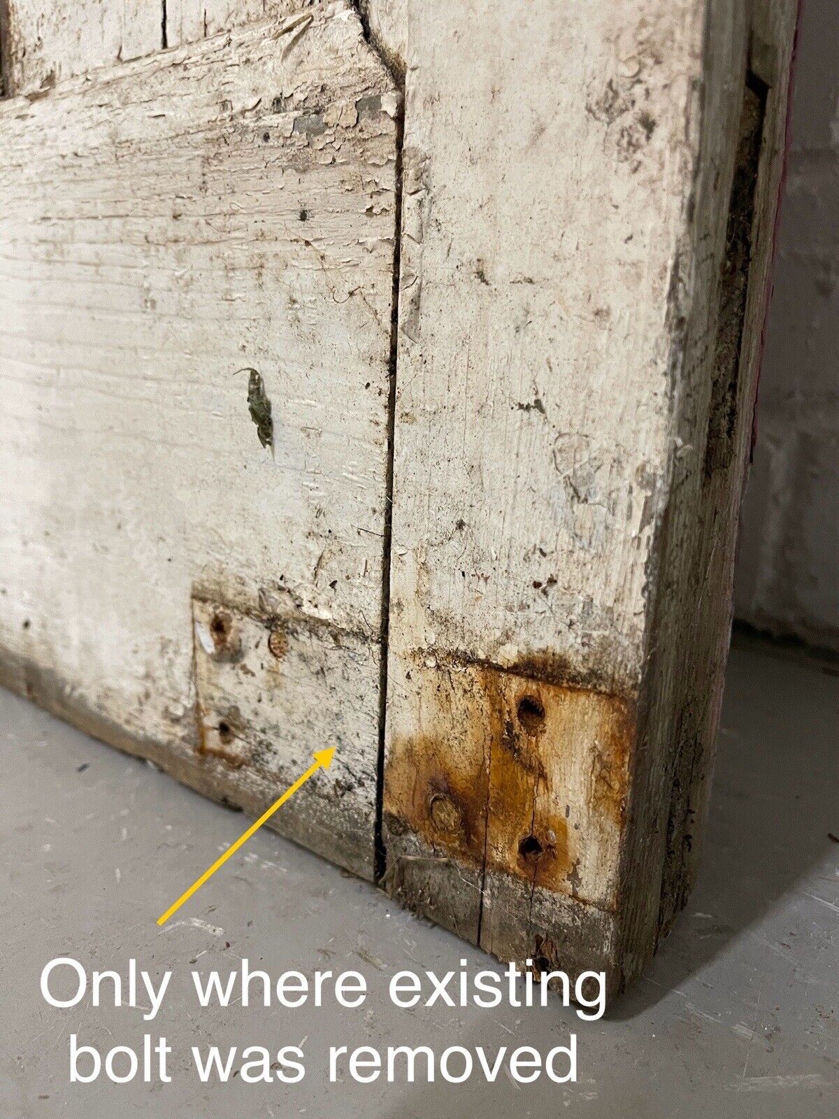 Reclaimed Old 1930s Edwardian Wooden Panel Front Door 1990 Or 1985mm x 755mm