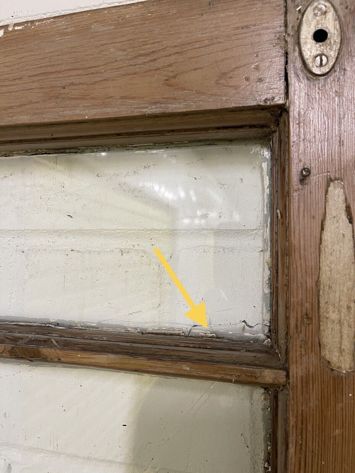 Reclaimed Old French Single Panel Glass Wooden Double Doors 2045mm x 1110mm