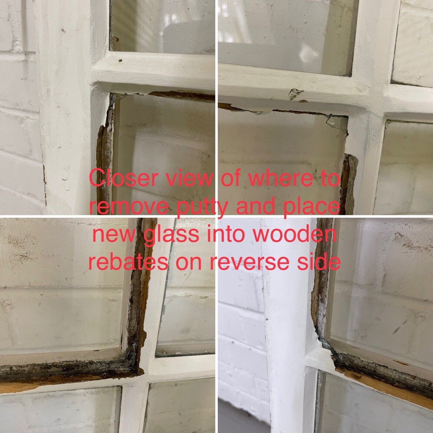 Reclaimed Old Georgian 9 Panel Wooden Window 680 x 925mm