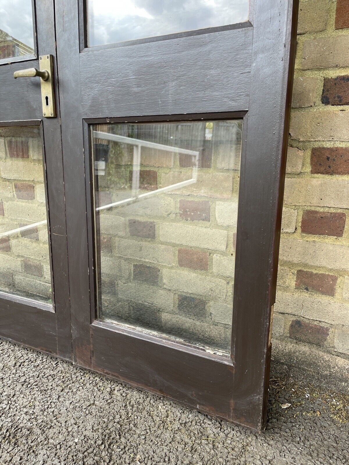Reclaimed Old French Double Glazed Glass Wooden Double Doors 1160 x 2000mm