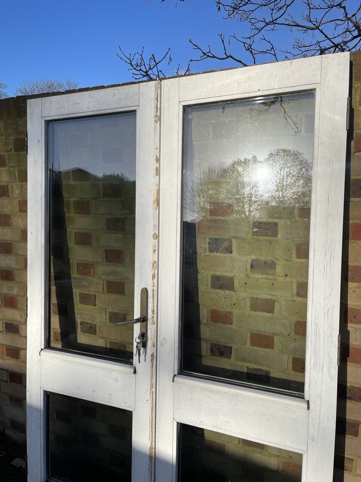 Reclaimed Old French Double Glazed Glass Wooden Double Doors 1365 x 2000mm