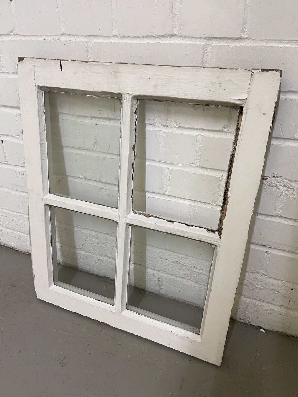 Reclaimed Old Georgian 4 Panel Wooden Window 495 x 585mm