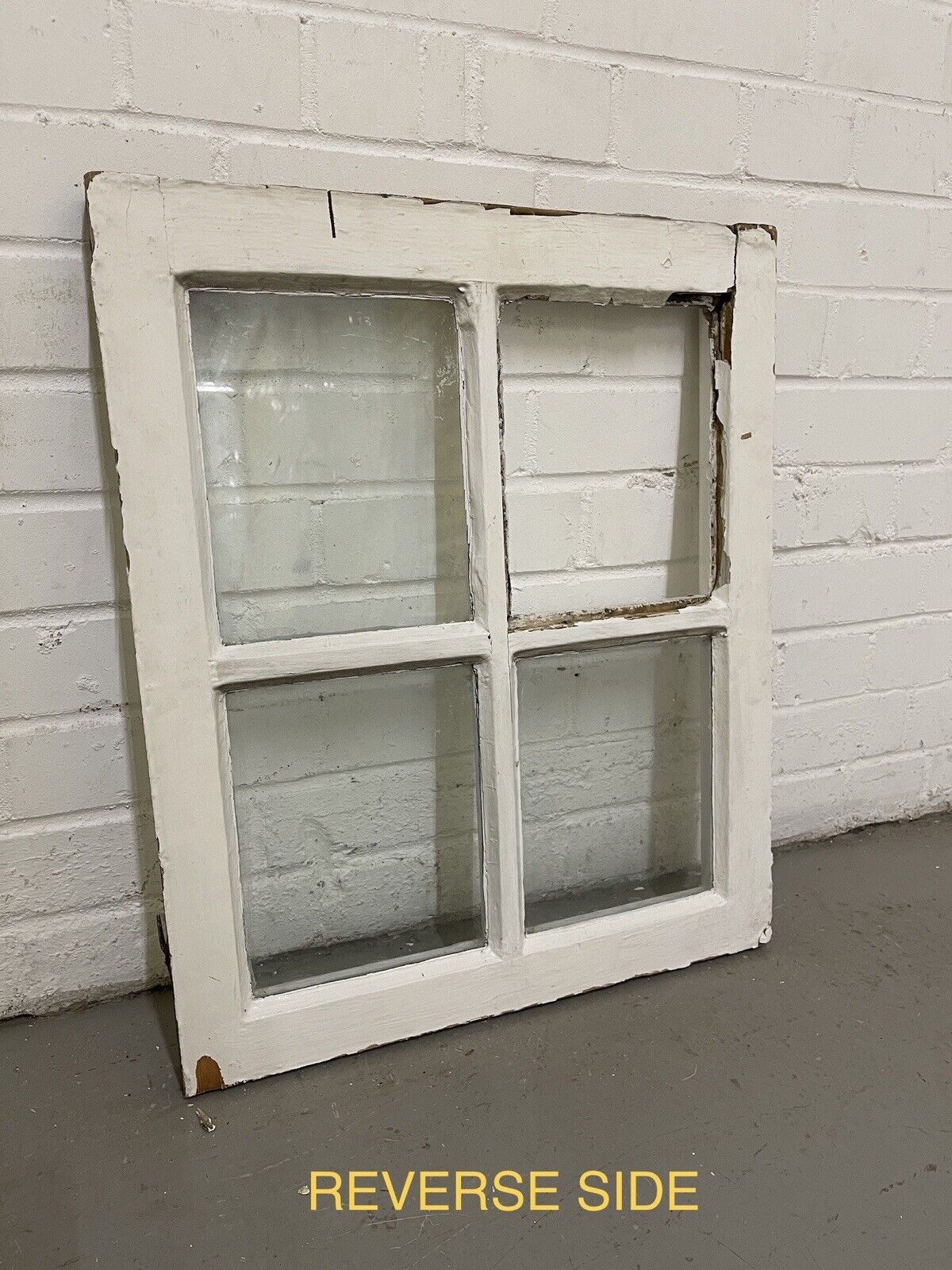 Reclaimed Old Georgian 4 Panel Wooden Window 495 x 585mm