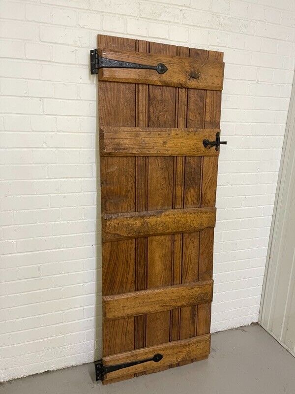 Reclaimed Oak Old Handmade Studded Ledge and Brace door 1838 x 680mm