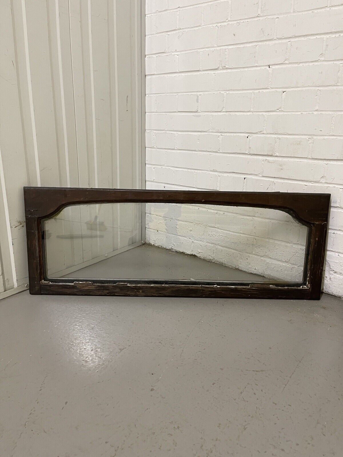Pair Of Fanlight Arch Double Glazed Wooden Windows 1010 x 373mm 1010 x 373mm