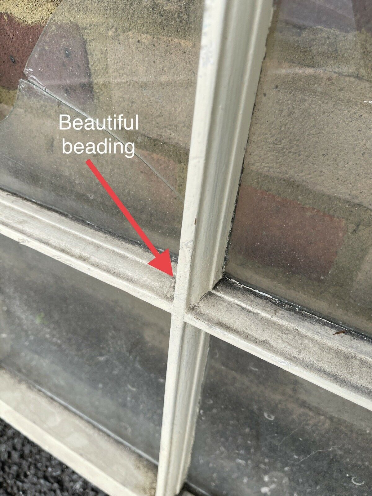 Reclaimed Old Georgian 4 Panel Wooden Sash Window 540 x 625mm