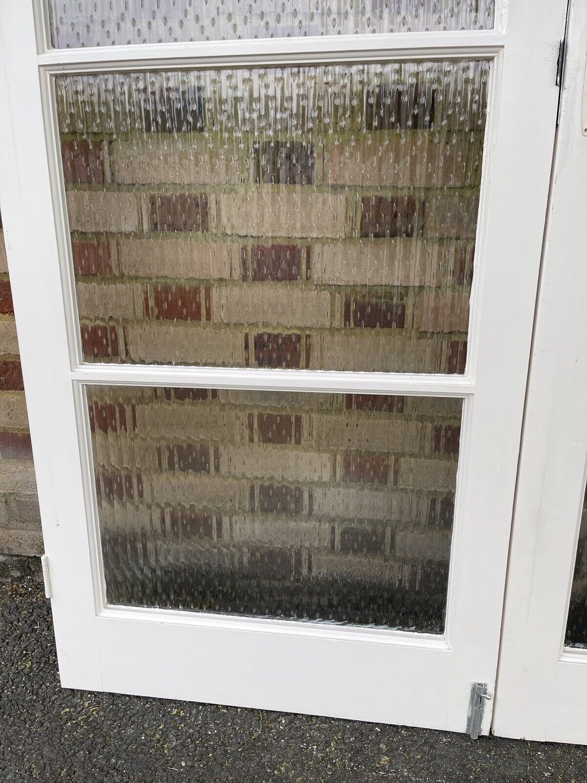 Reclaimed Reeded Glass Internal Or External French Doors 1954 x 1515mm