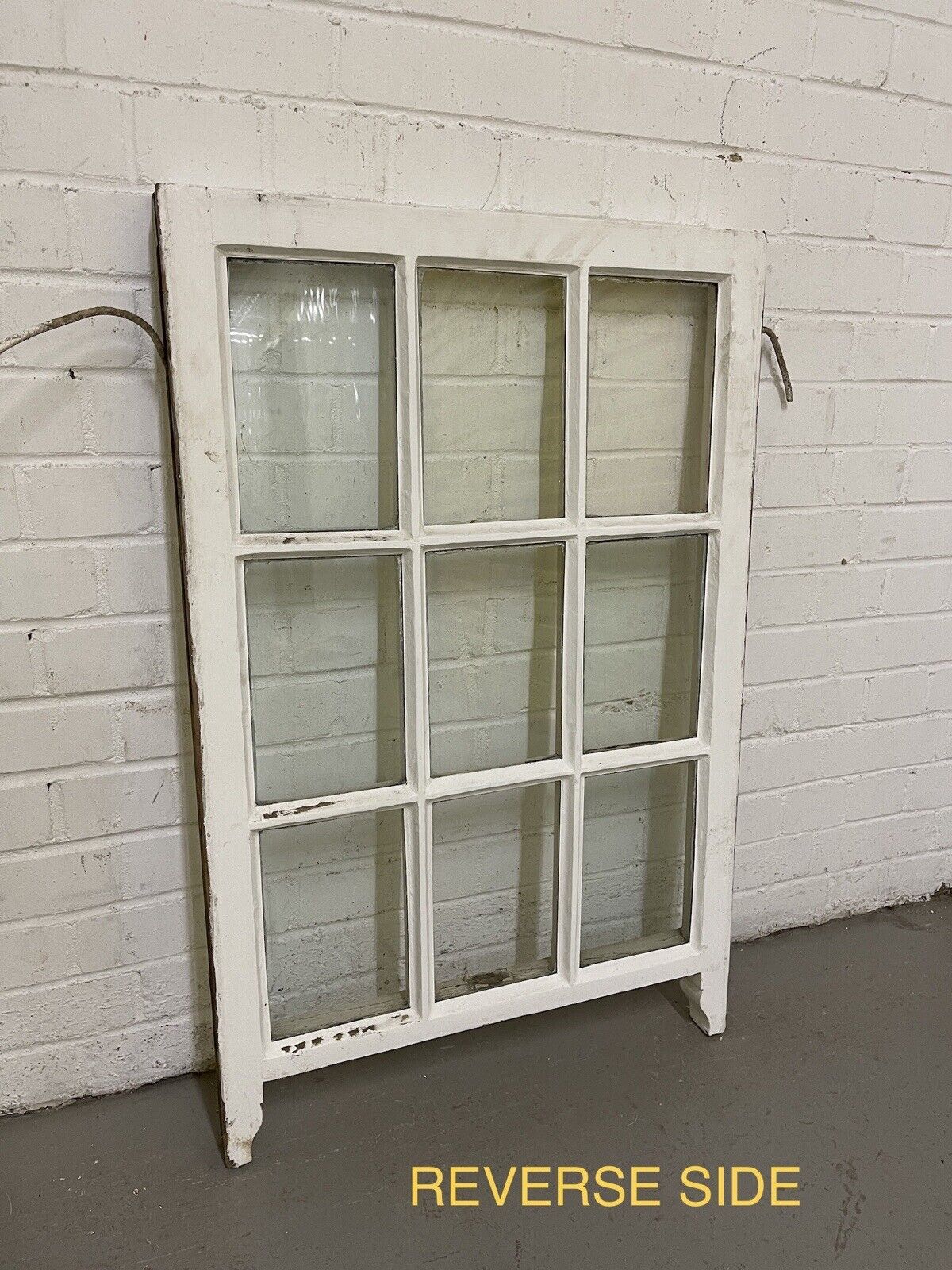 Reclaimed Old Georgian 9 Panel Wooden Window 605 x 928mm