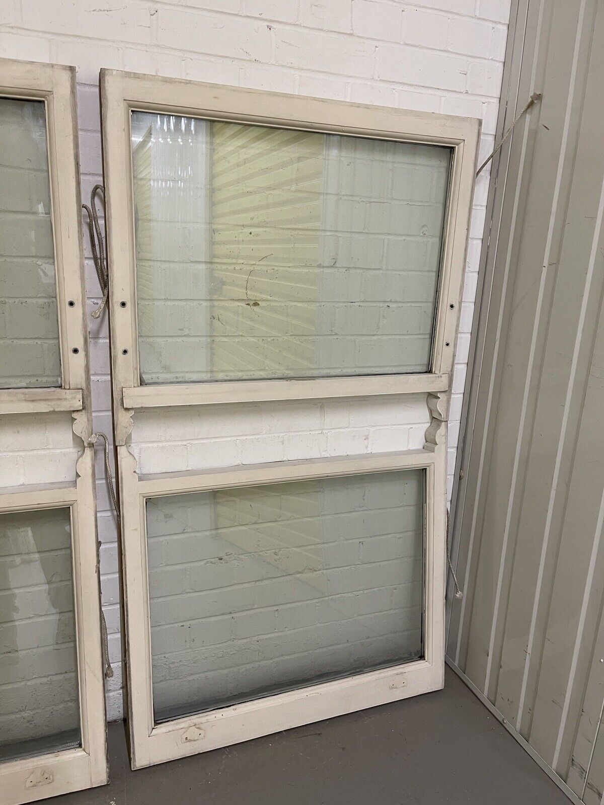 Two Pairs Of Double Glazed Wooden Sash Windows 803x687 798x715 803x688 803x715mm