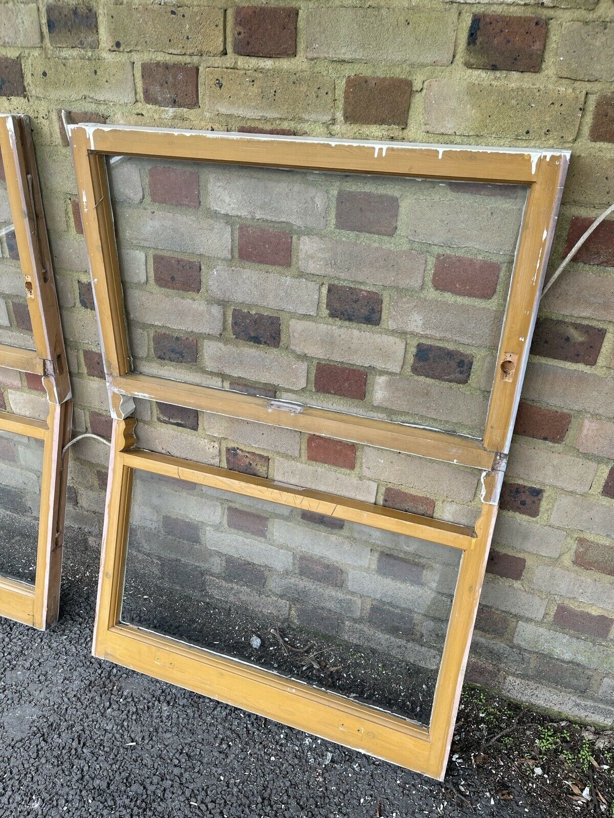 Reclaimed Old Victorian Panel Wooden Sash Windows Three pairs Job Lot