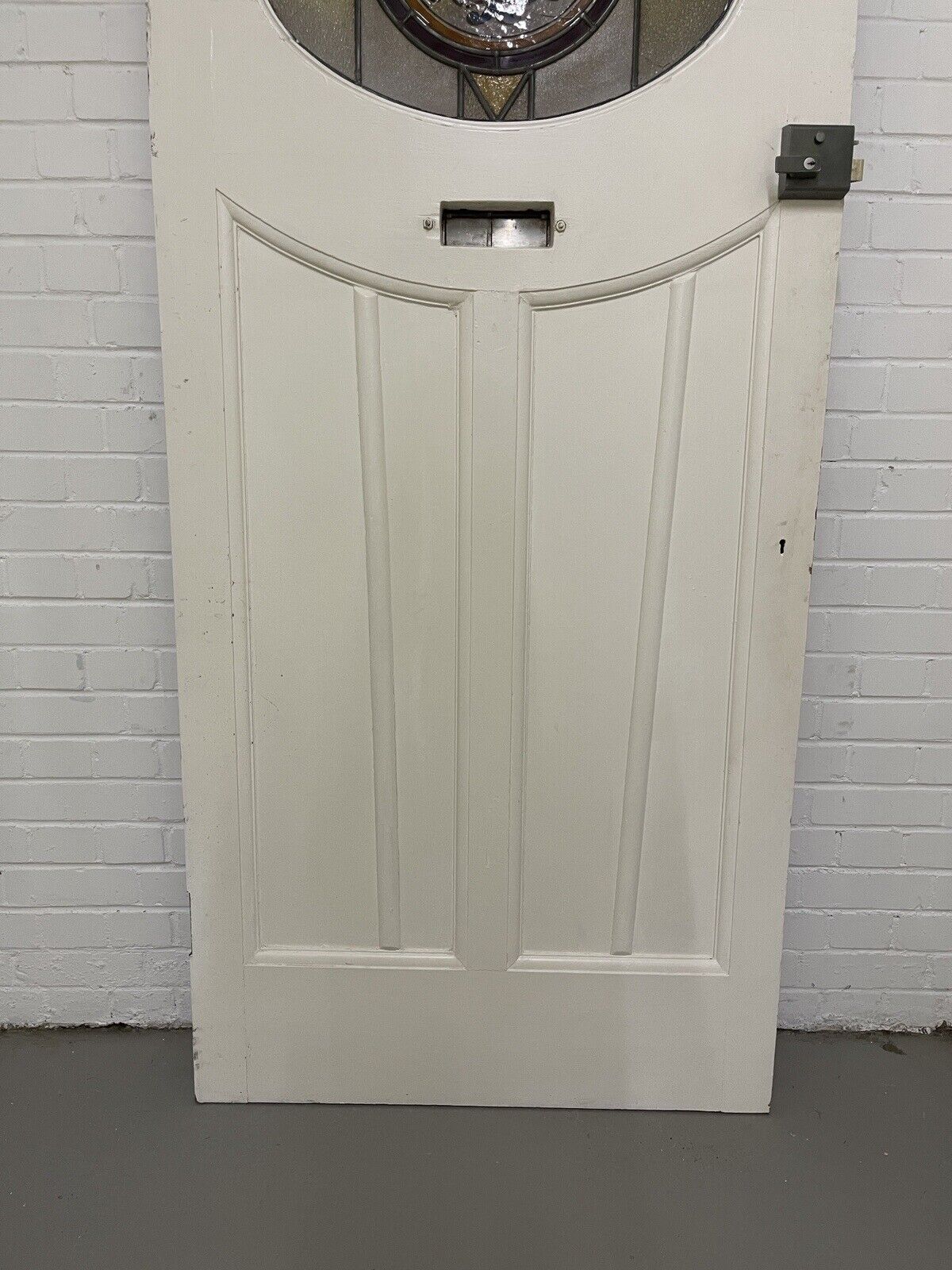 Reclaimed Old Edwardian Victorian Wooden Panel Front Door 2125 x 910mm