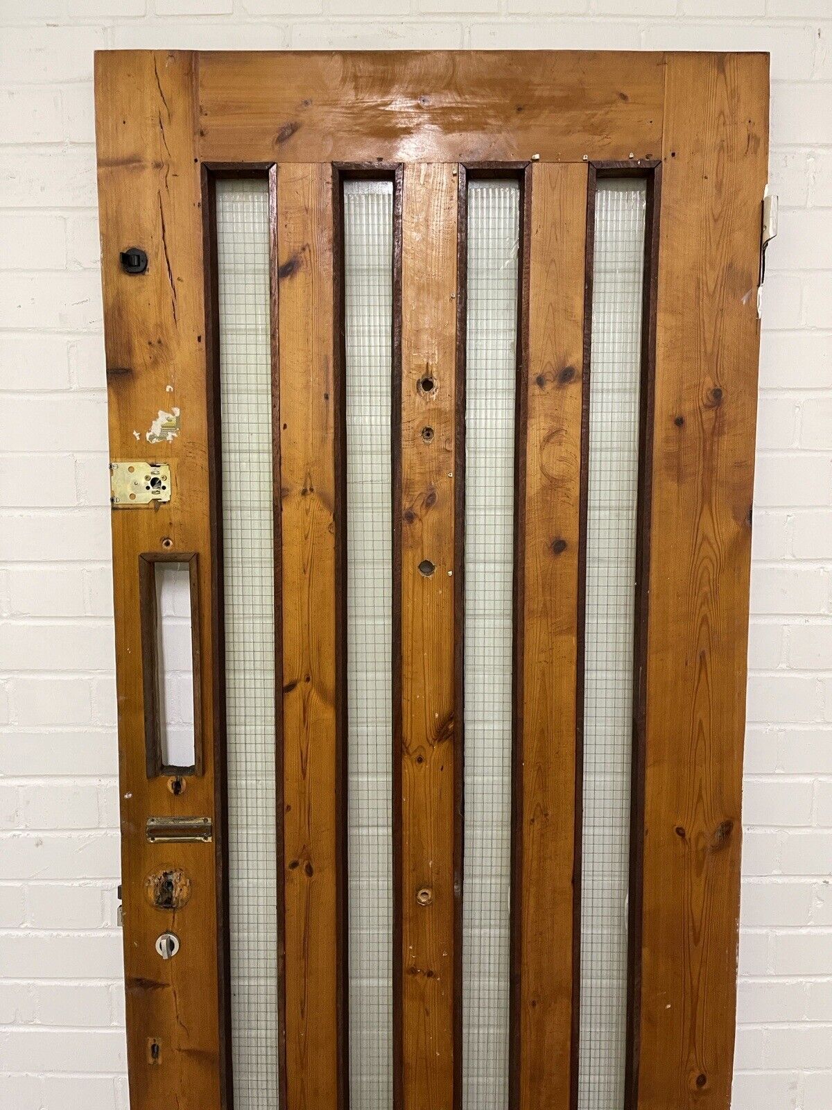 Reclaimed Arts Crafts Wooden Panel External Front Door 2100 x 835mm