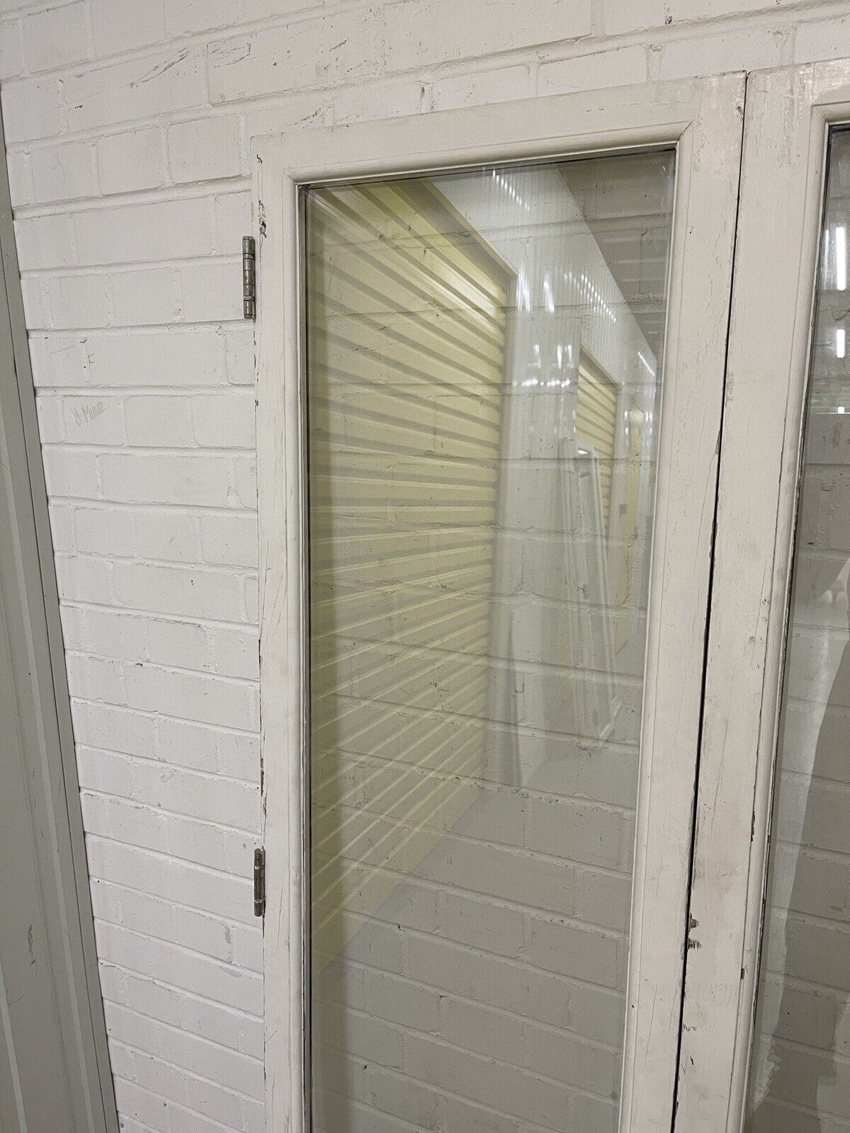 Reclaimed Old French Double Glazed Glass Wooden Double Doors 1719 x 985mm