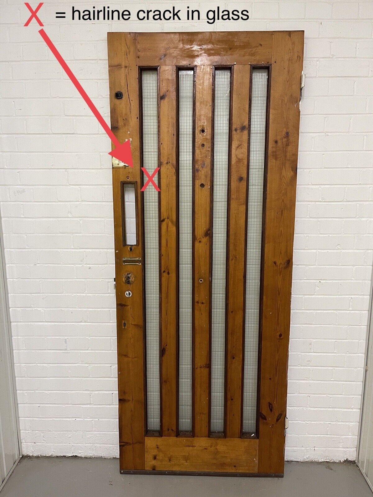 Reclaimed Arts Crafts Wooden Panel External Front Door 2100 x 835mm