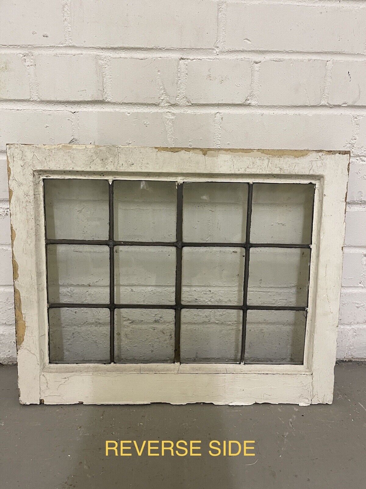 Reclaimed Leaded Light Panel Wooden Windows 410 x 520mm