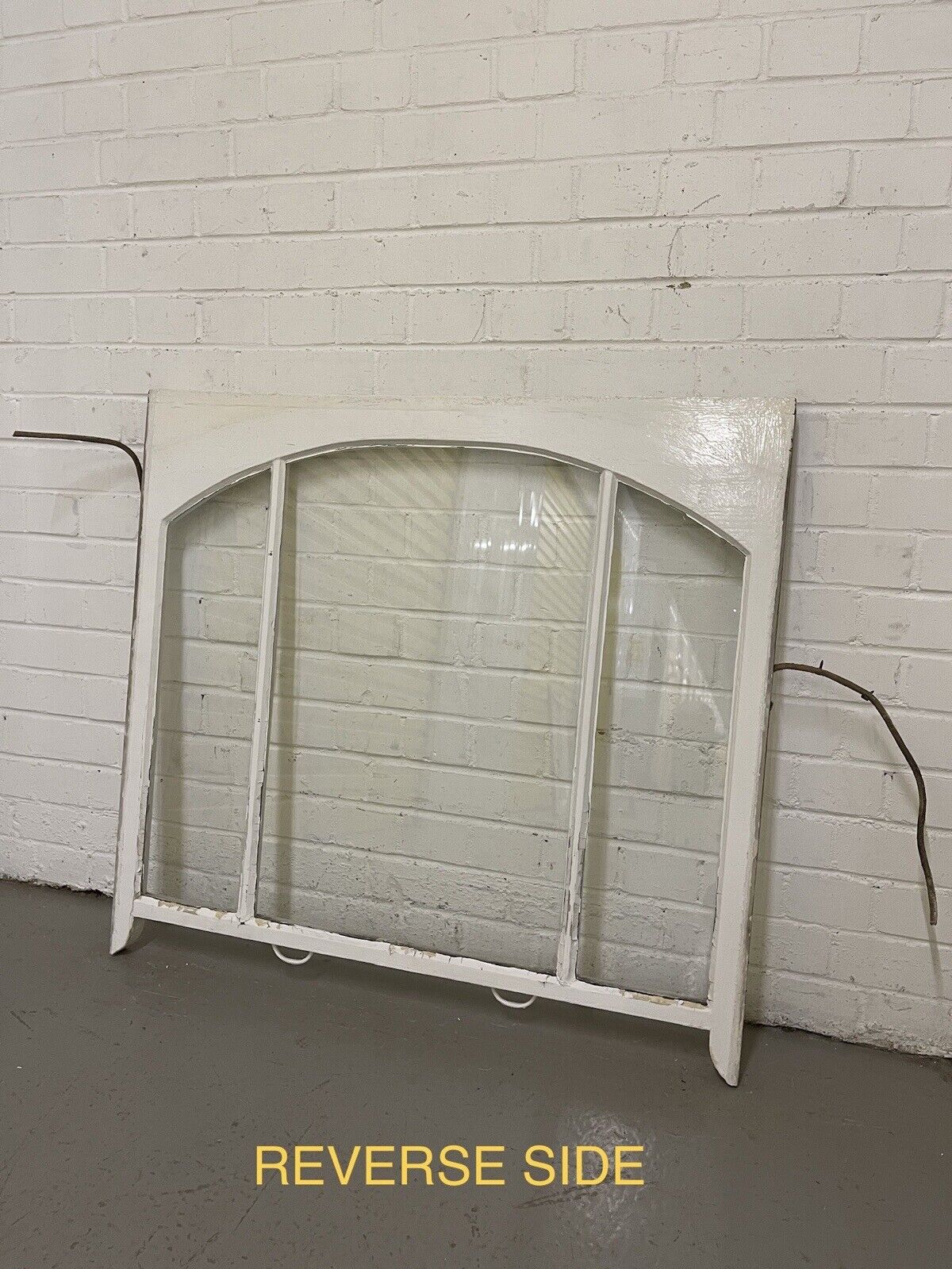 Pair Of Reclaimed Edwardian Arch Wooden Panel Sash Window 935x865 940x873