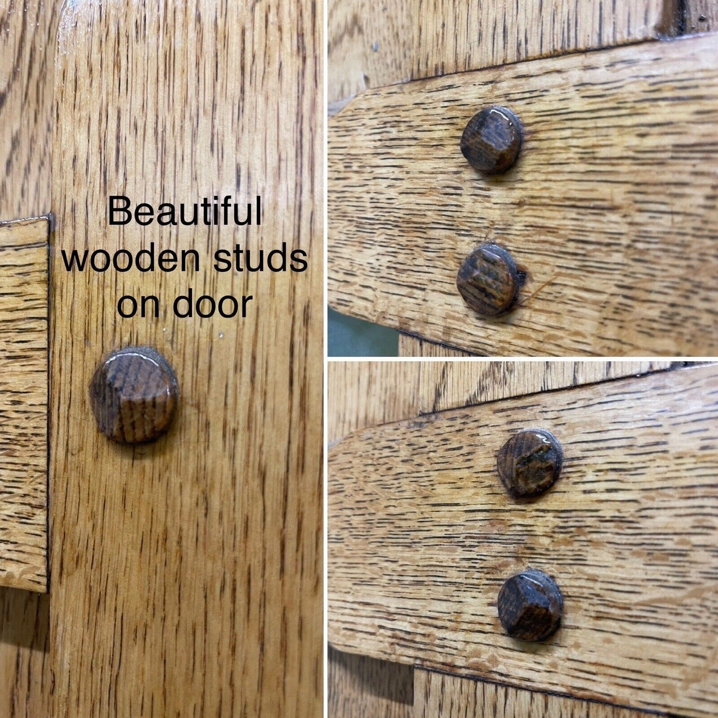 Reclaimed Oak Wooden Studded Front Door 2030 x 810mm