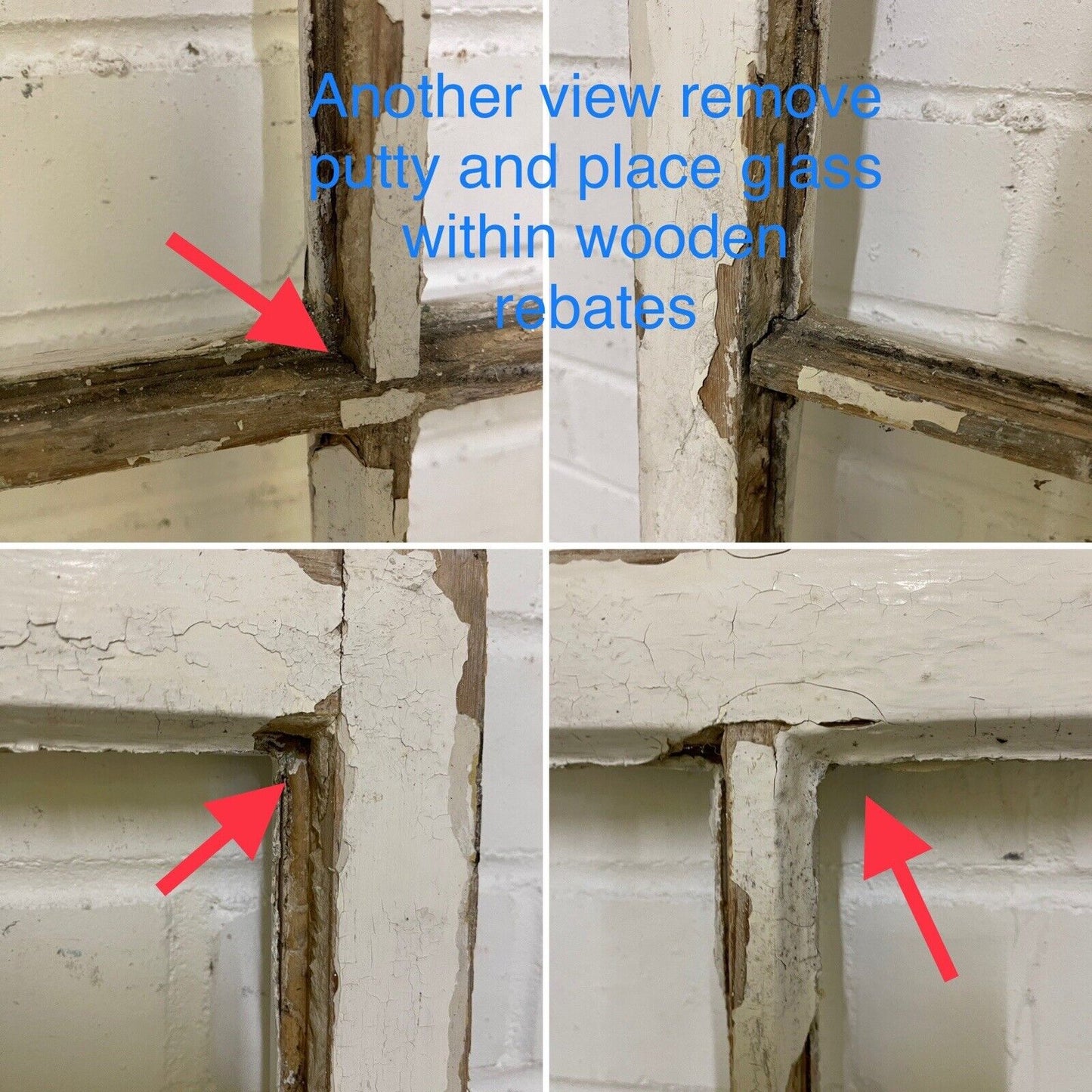 Reclaimed Georgian 6 Panel Wooden Window 610 x 1385mm