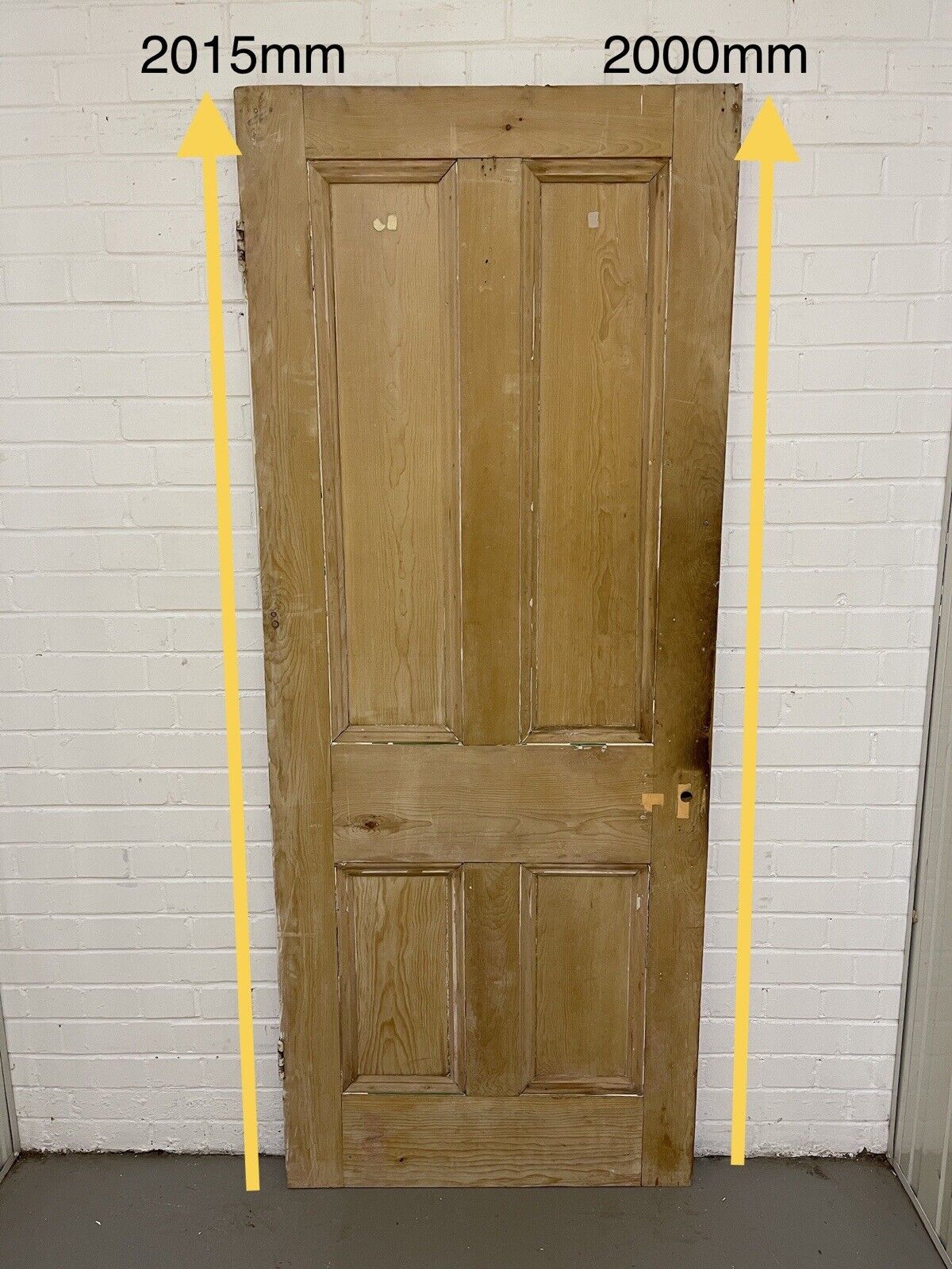 Vintage Reclaimed Victorian Pine Internal 4 panel Door 2005 2015 x 810 x 48mm