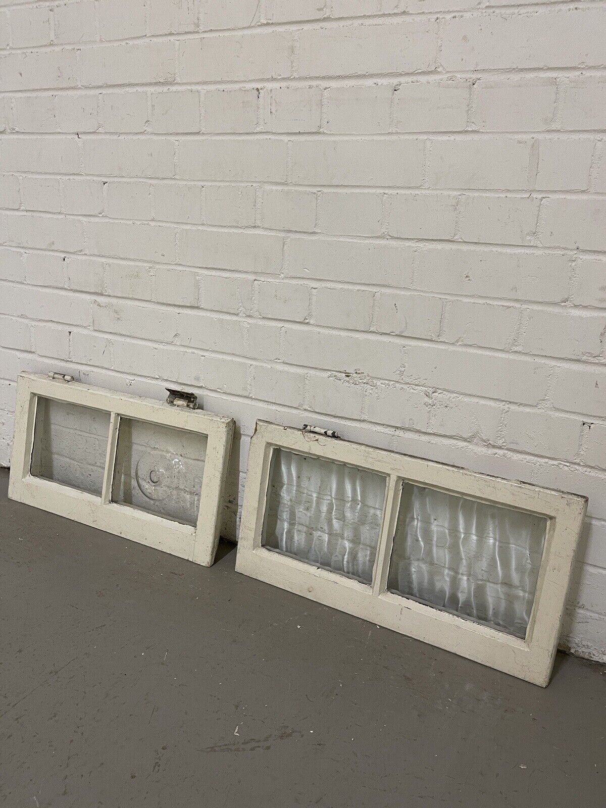 Pair Of Modern Georgian 2 Panel Wooden Windows 560 x 295mm 565 x 300mm