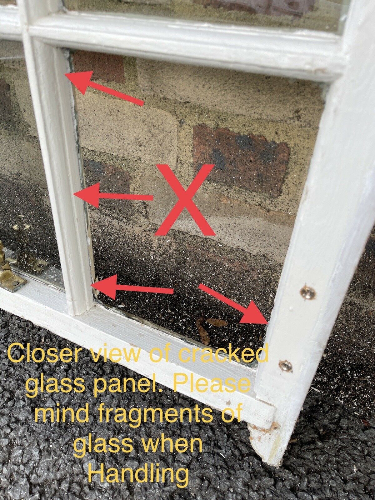 Reclaimed Old Georgian 9 Panel Wooden Window 720 x 975mm