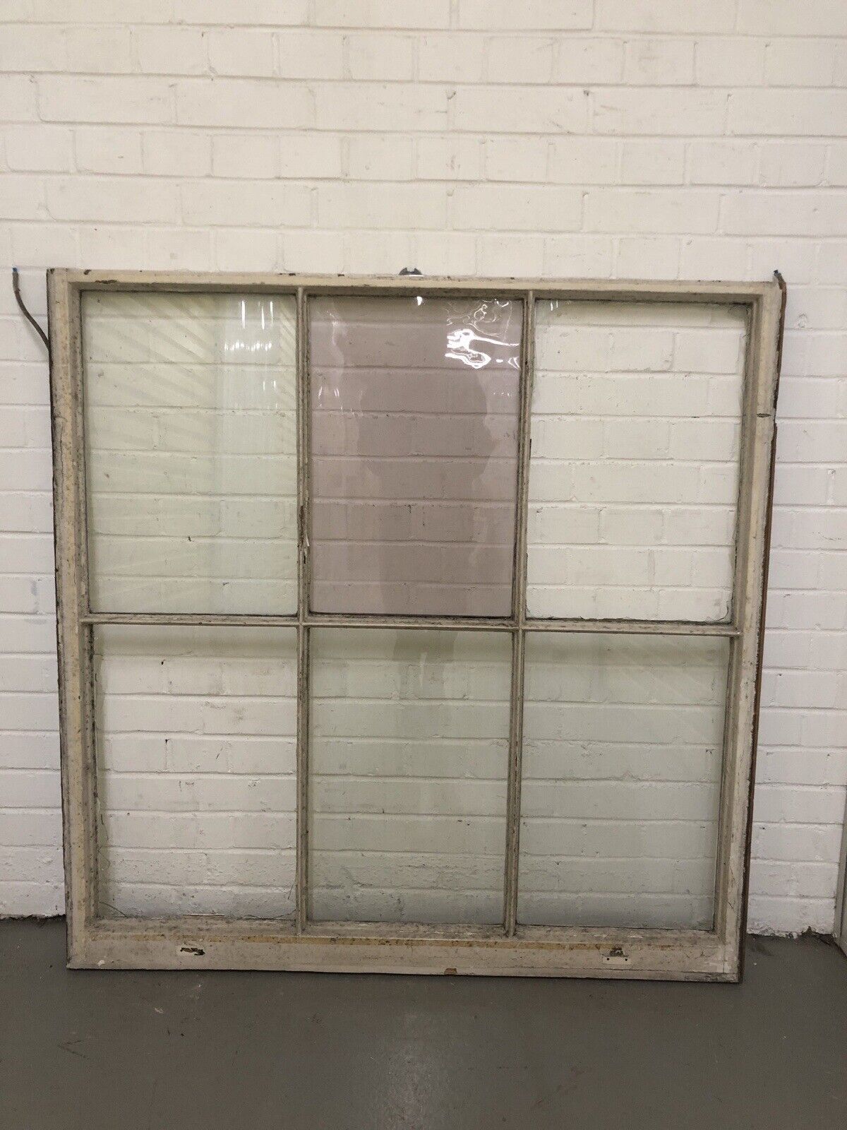Reclaimed Old Large Georgian 6 Panel Wooden Window 1217 x 1225mm
