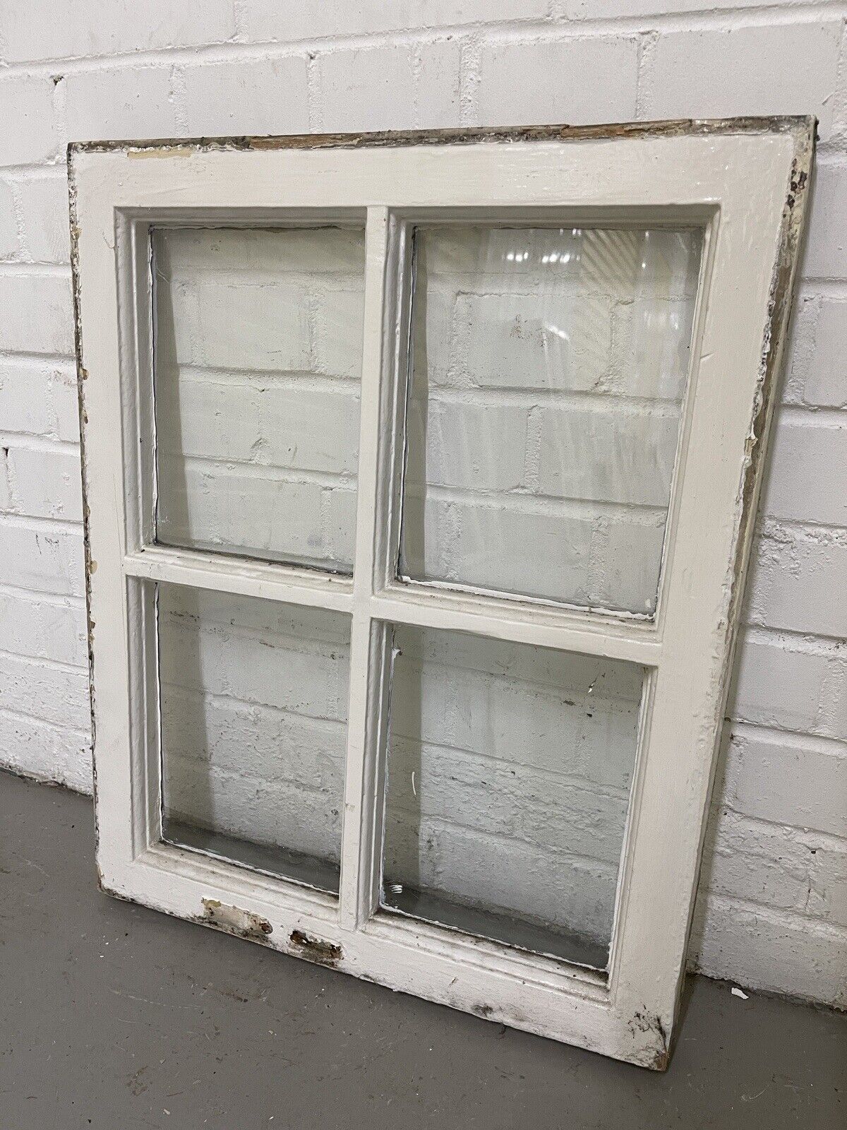 Reclaimed Old Georgian 4 Panel Wooden Window 520 x 640mm