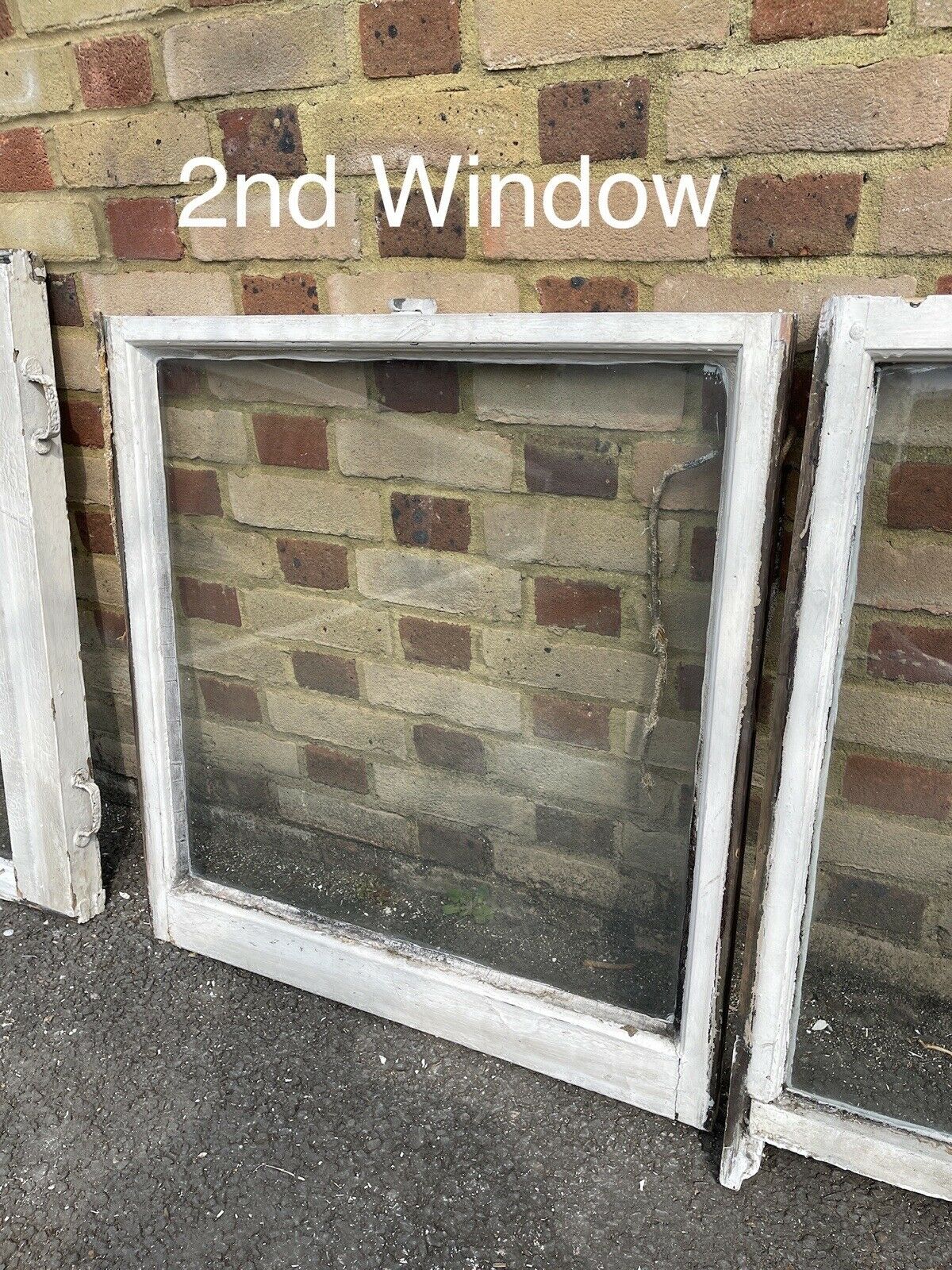 Job Lot Of Reclaimed Old Wooden Panel Sash Windows Cylinder Wavy Glass X 4