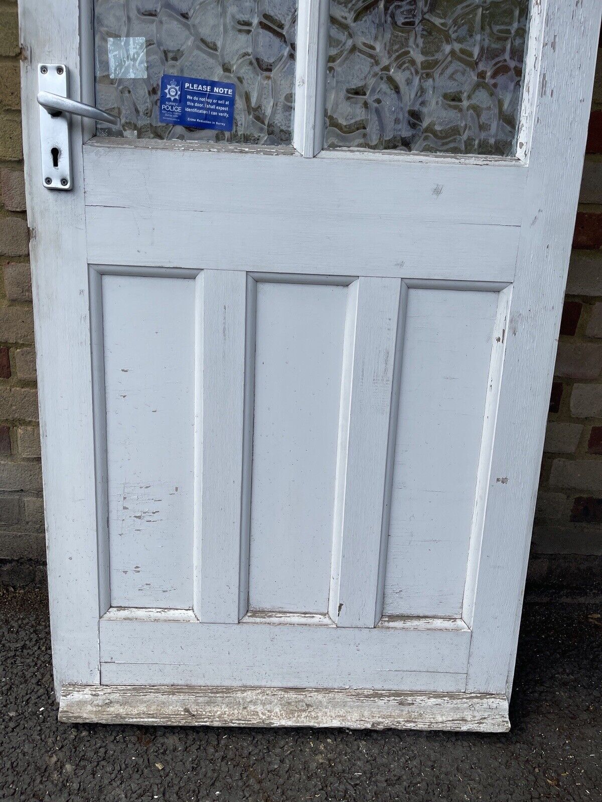 Reclaimed Georgian Wooden Panel External Side Back Door 1960 x 755mm