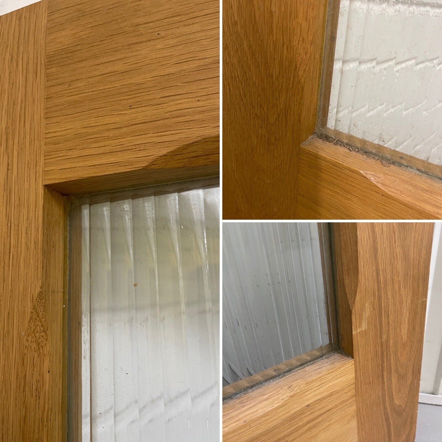 Reclaimed  Reeded Glass Arts and Craft Internal Door 1945 x 715mm