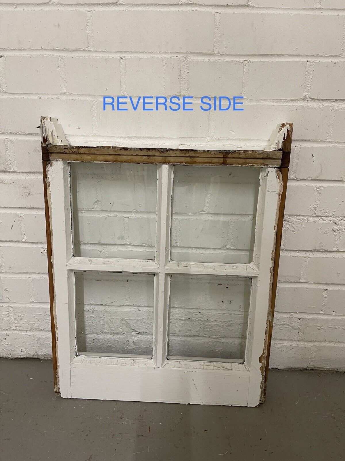 Pair Of Reclaimed Georgian 4 Panel Wooden Panel Sash Window 547 x 463mm