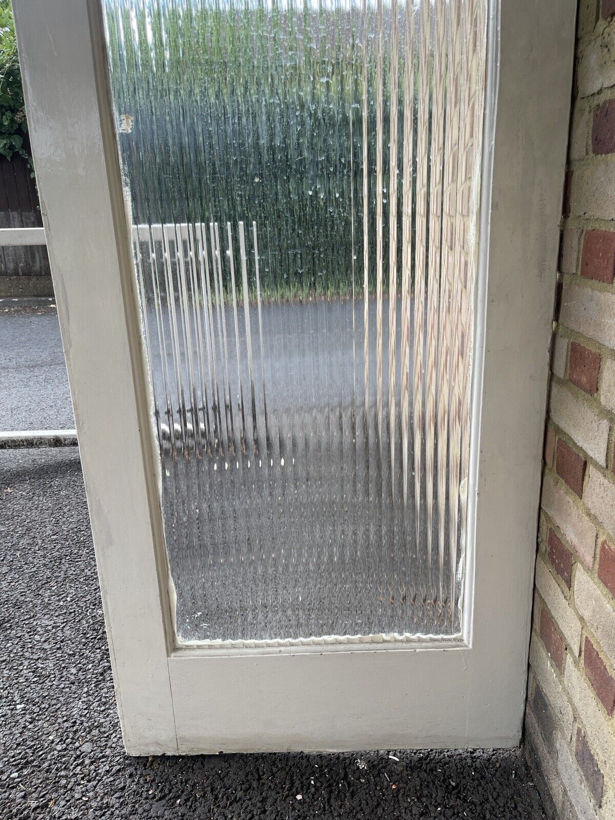 Reclaimed Reeded Glass Internal Or External Door 1975 x 763mm