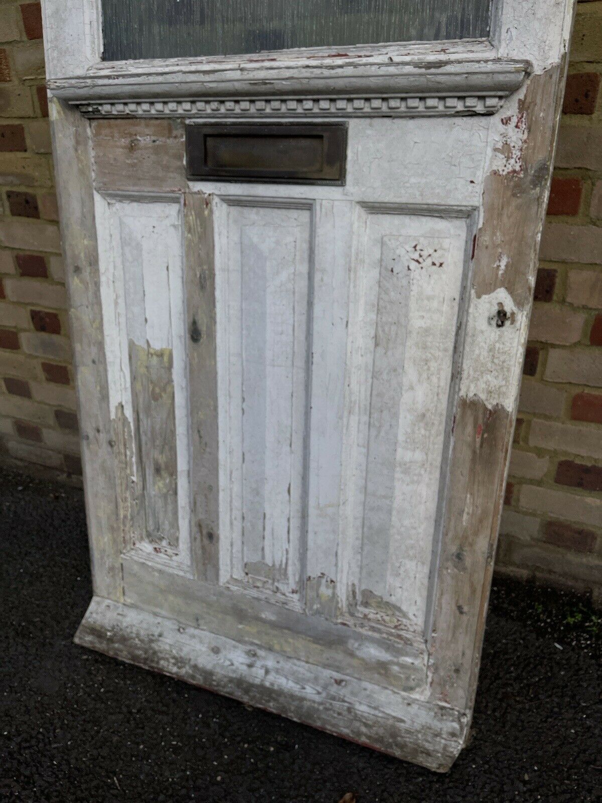 Reclaimed Victorian Edwardian Wooden Panel External Front Door 2030 x 865mm