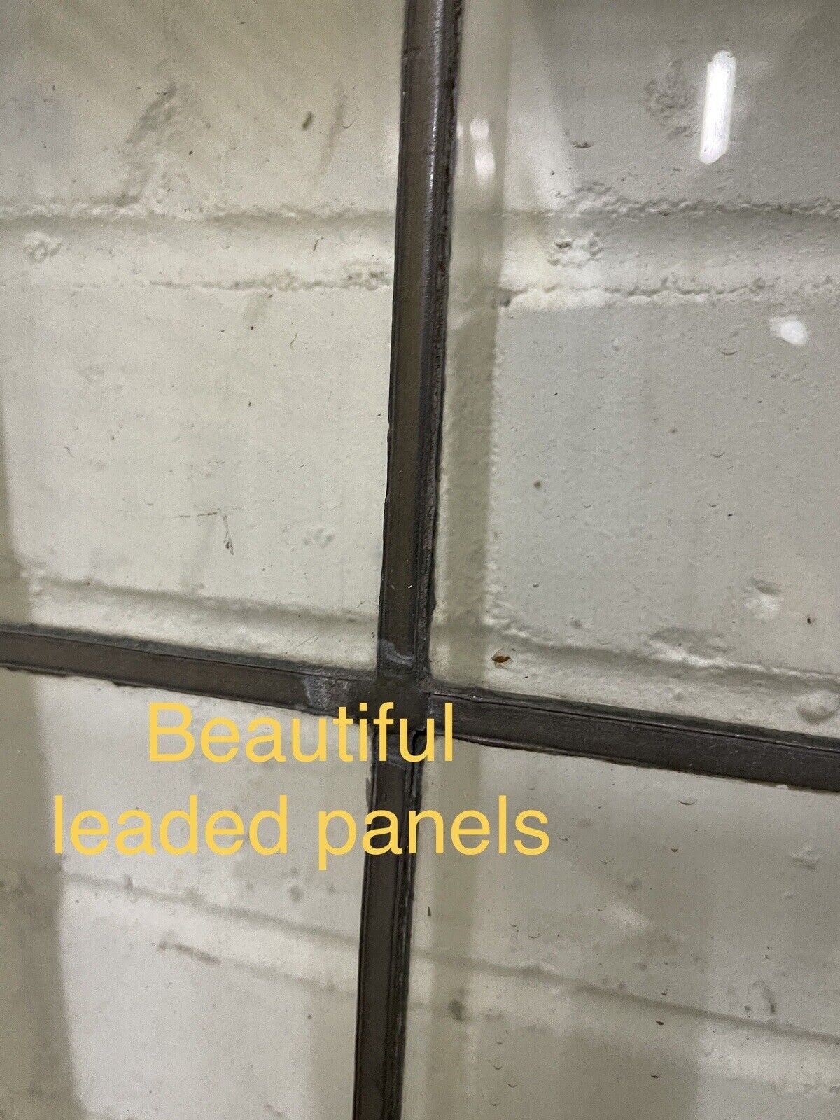 Reclaimed Leaded Light Panel Wooden Windows 510 x 505mm