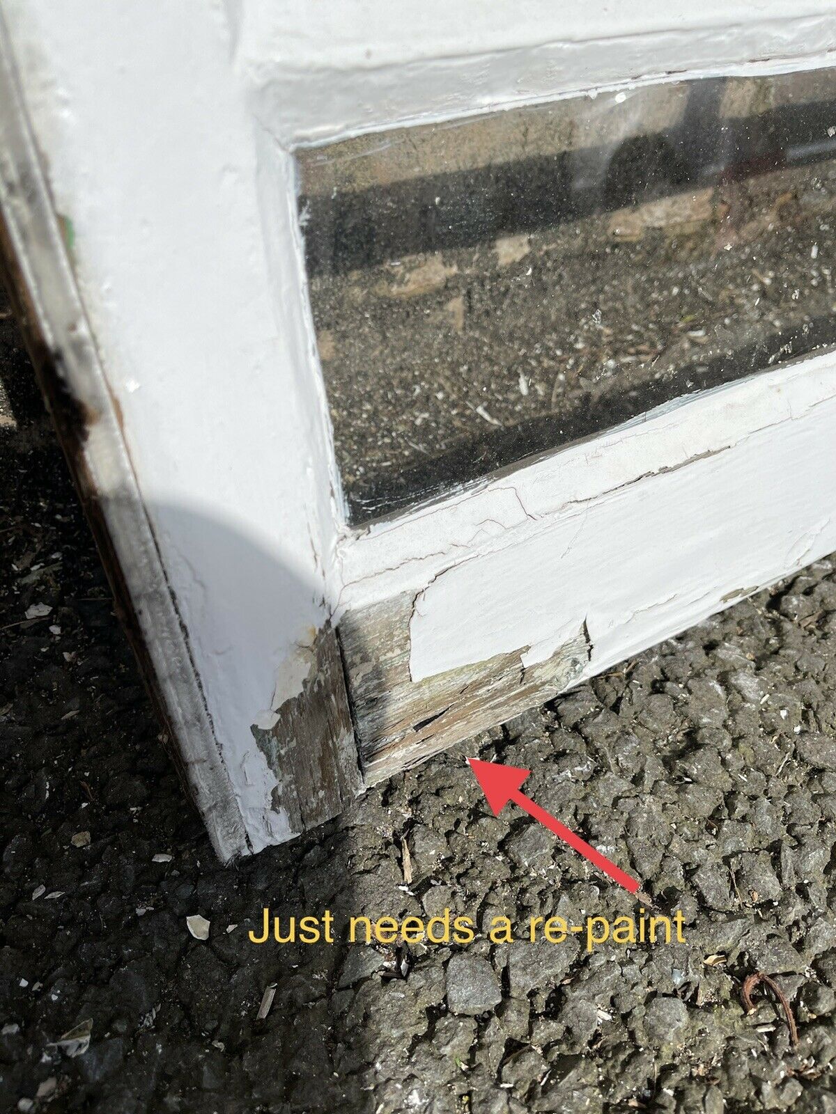 Reclaimed Old Victorian Edwardian Wooden 3 Panel Sash Window