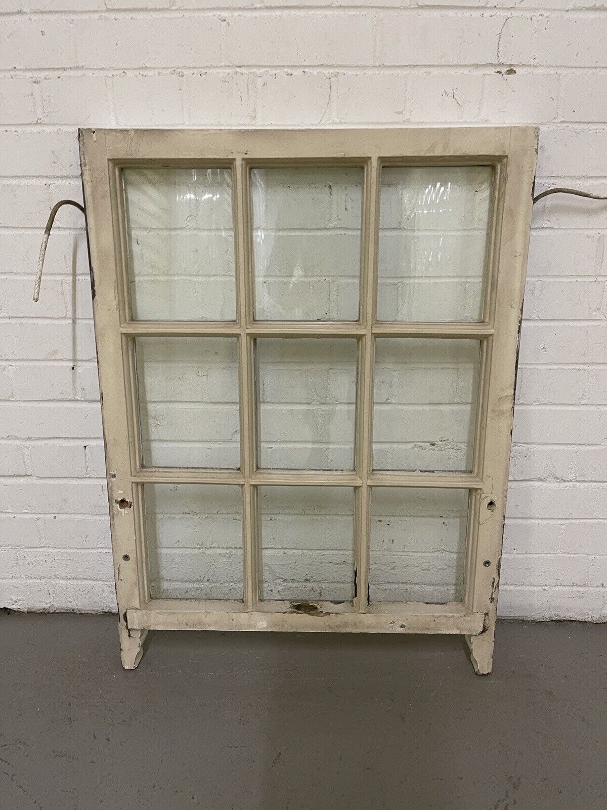 Reclaimed Old Georgian 9 Panel Wooden Window 680 x 925mm